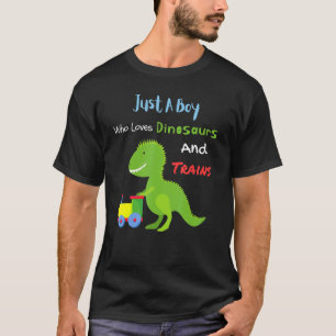 Camiseta Apenas Um Menino Que Ama Dinossauros E Trama Crian