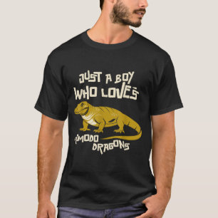 Camiseta Apenas um menino que ama dragões de Komodo Réptil