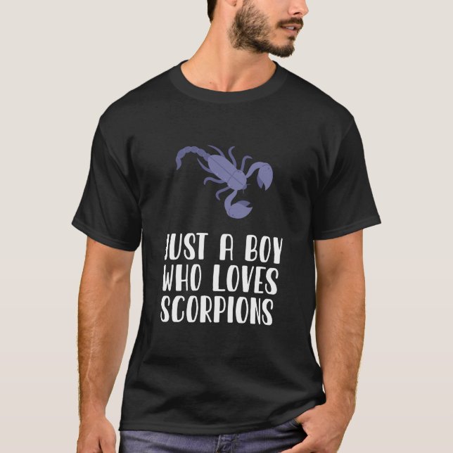Camiseta Apenas Um Menino Que Ama Escorpiões (Frente)