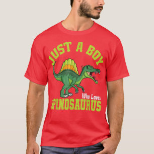 Camiseta Apenas Um Menino Que Ama Espinossauro Eu Crio Espi