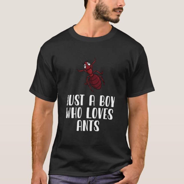 Camiseta Apenas Um Menino Que Ama Formigas (Frente)