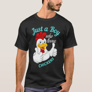 Camiseta Apenas um menino que ama galinhas Meninos País Agr