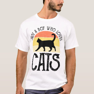 Camiseta Apenas um menino que ama gatos