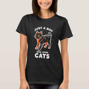 Camiseta Apenas um Menino que Ama Gatos