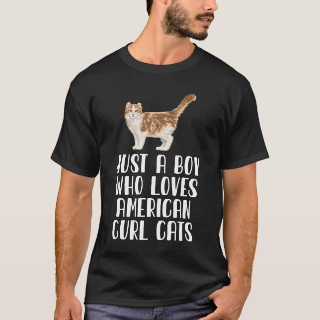 Camiseta Apenas Um Menino Que Ama Gatos De Cachorro America (Frente)