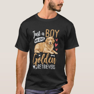 Camiseta Apenas um menino que ama Golden Retrievers