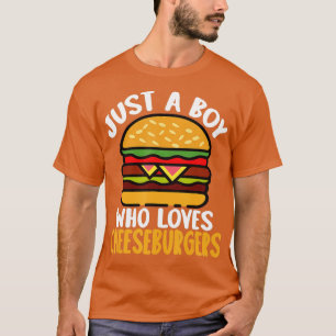 Camiseta Apenas Um Menino Que Ama Hamburger Hamburger Chees