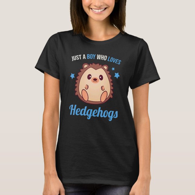 Camiseta Apenas Um Menino Que Ama Hedgehogs (Frente)