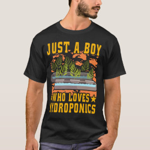 Camiseta Apenas um menino que ama Hidroponia Jardim Planta