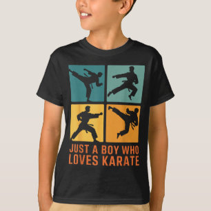 Camiseta Apenas um menino que ama karate artes marciais Kar