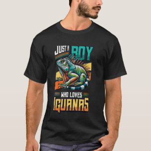 Camiseta Apenas um menino que ama lagartos Iguanas