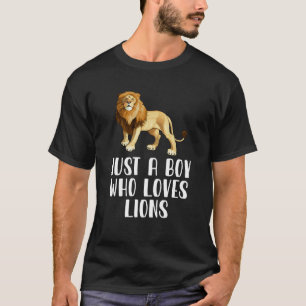 Camiseta Apenas Um Menino Que Ama Leões