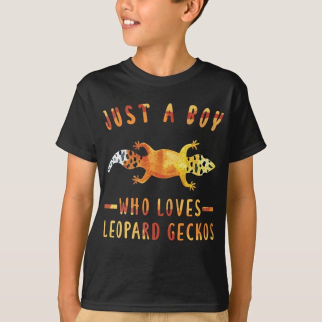 Camiseta Apenas Um Menino Que Ama Leopard Geckos Lizard (Frente)