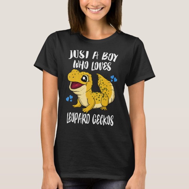 Camiseta Apenas Um Menino Que Ama Leopard Geckos Lizard (Frente)