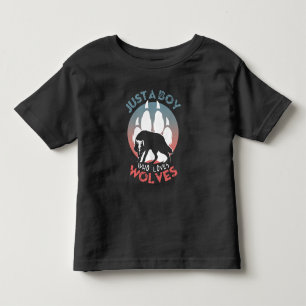 Camiseta Apenas um menino que ama lobos