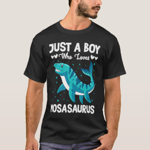 Camiseta Apenas Um Menino Que Ama Mosassauro Paleontologia