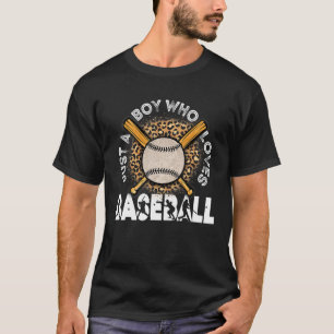 Camiseta Apenas Um Menino Que Ama O Baseball American Sport