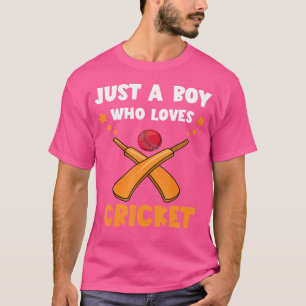 Camiseta Apenas Um Menino Que Ama O Cricket Sport Cricket T