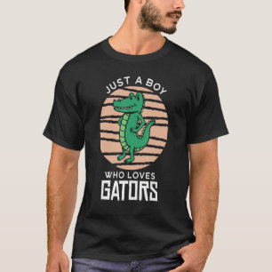 Camiseta Apenas Um Menino Que Ama O Crocodilo Animal Selvag