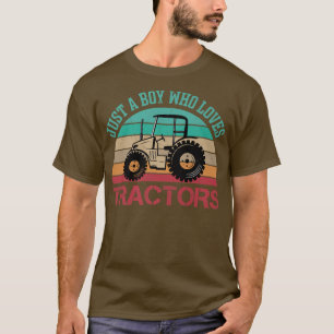 Camiseta Apenas Um Menino Que Ama O Farmer De Tratores