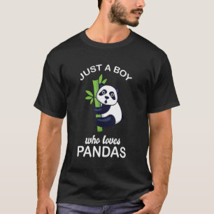 Camiseta Apenas Um Menino Que Ama O Fato De Pandas Cute Pan