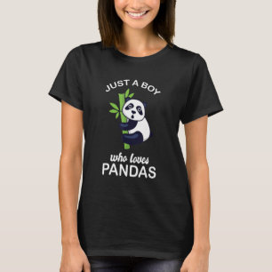 Camiseta Apenas Um Menino Que Ama O Fato De Pandas Cute Pan