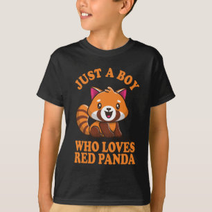 Camiseta Apenas um menino que ama o Panda Vermelho