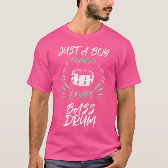 Camiseta Apenas Um Menino Que Ama O Tambor De Bass (Frente)