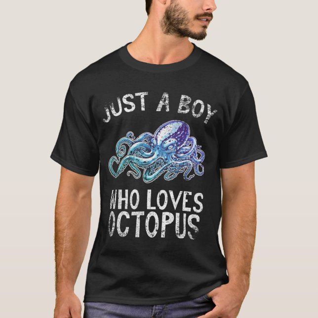 Camiseta Apenas Um Menino Que Ama Octopus (Frente)