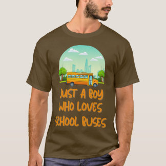 Camiseta Apenas Um Menino Que Ama Ônibus Escolares Para Rap