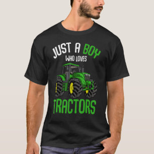 Camiseta Apenas Um Menino Que Ama Os Tratores, Fazendas Men