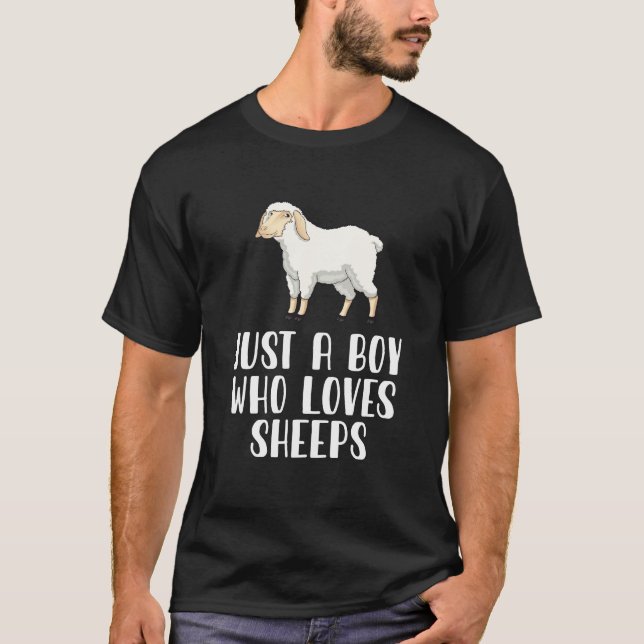 Camiseta Apenas Um Menino Que Ama Ovelhas (Frente)