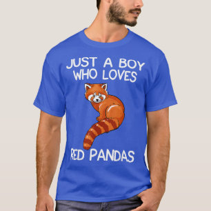 Camiseta Apenas Um Menino Que Ama Pandas Vermelhas