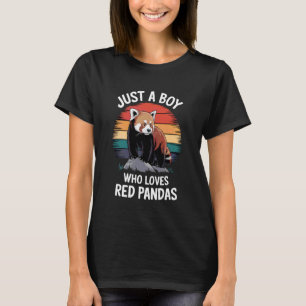 Camiseta Apenas um menino que ama pandas vermelhos Amante d