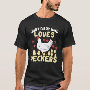 Camiseta Apenas Um Menino Que Ama Peckers Farmer Amantes De