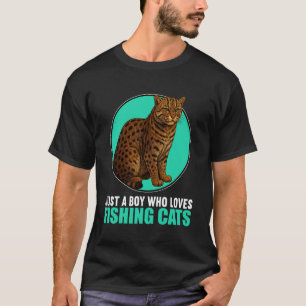 Camiseta Apenas um Menino que Ama Peixes Gatos Peixe-Gato