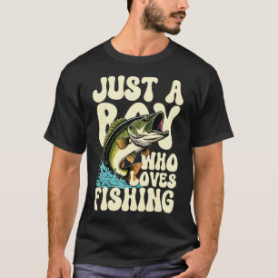 Camiseta Apenas um Menino que Ama Pescar