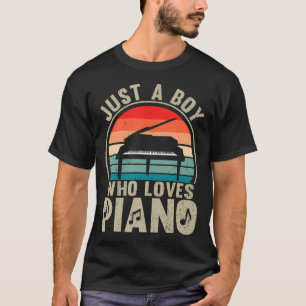 Camiseta Apenas Um Menino Que Ama Piano Reto Pianista