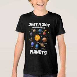 Camiseta Apenas um menino que ama planetas Sistema Solar