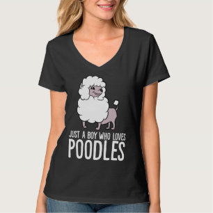 Camiseta Apenas Um Menino Que Ama Poodles Engraçado Cachorr