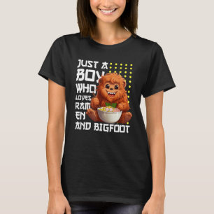 Camiseta Apenas um menino que ama Ramen e Bigfoot Merch Tee
