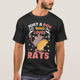 Camiseta Apenas Um Menino Que Ama Ratos, Fofo, Proprietário