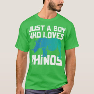 Camiseta Apenas Um Menino Que Ama Rinocerontes Rinocerontes