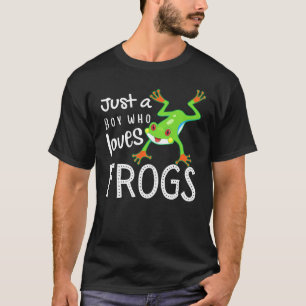 Camiseta Apenas Um Menino Que Ama Sapos De Um Animal Engraç