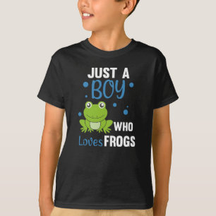 Camiseta Apenas Um Menino Que Ama Sapos Sapo Doce