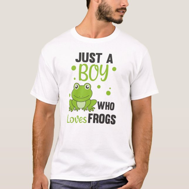 Camiseta Apenas Um Menino Que Ama Sapos Sapo Doce (Frente)