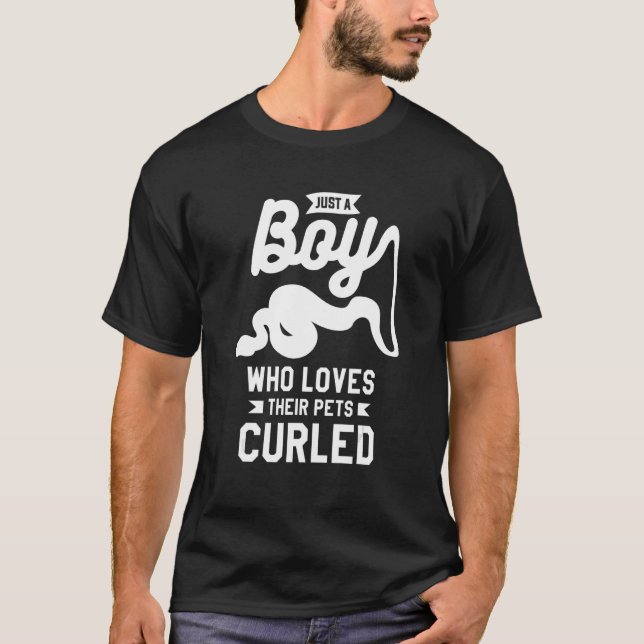 Camiseta Apenas Um Menino Que Ama Seus Pets Ball Python Enr (Frente)