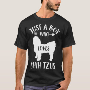 Camiseta Apenas Um Menino Que Ama Shih Tzus Para O Cachorro