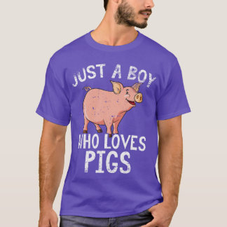 Camiseta Apenas Um Menino Que Ama Suínos