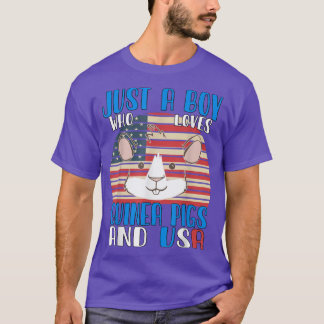 Camiseta Apenas Um Menino Que Ama Suínos Guiné E Usa3397